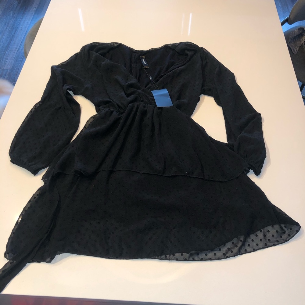 Venti6 Black Long Sleeve Dress